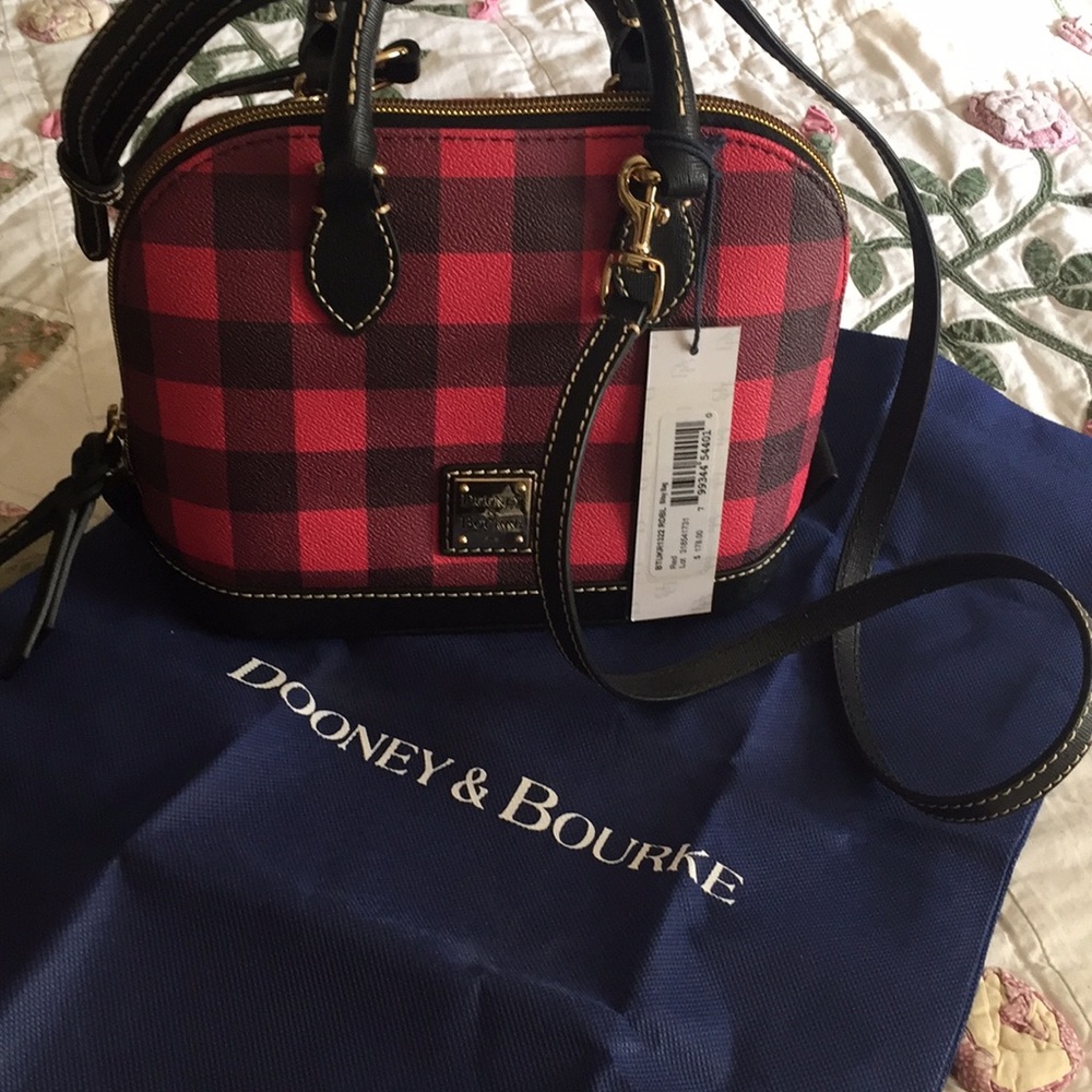 Dooney & Bourke tucker bitsy bag Buffalo Plaid NWT